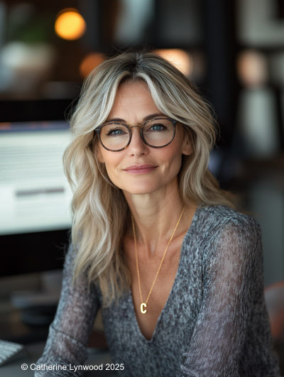 An author at a desk facing a glowing screen, with shadowy hands made of money reaching out from the monitor, symbolizing an online scam.